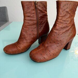Chie Mihara Ostrich style boots
